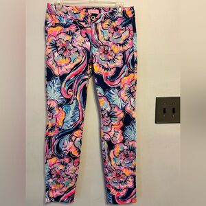 Lilly Pulitzer Womens Size 2 Floral Print Pants Colorful Tropical Resort